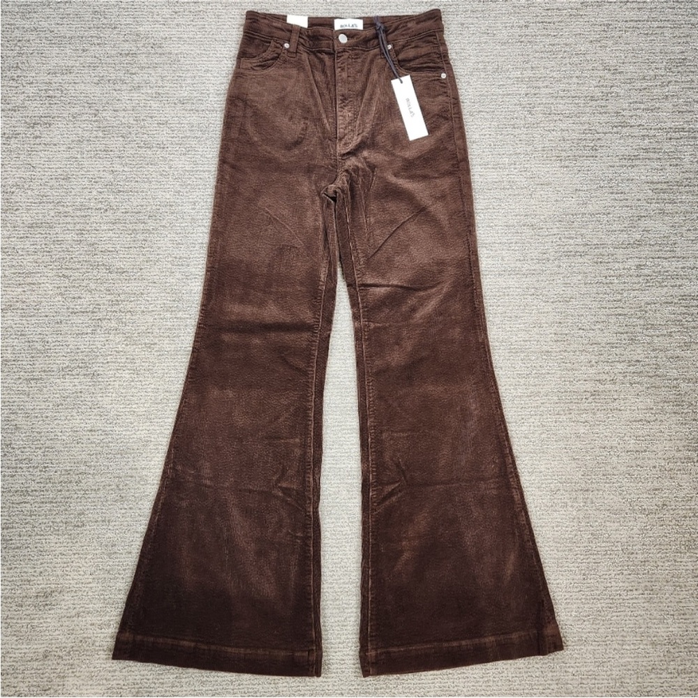 Rolla's East Coast Flare High Rise Corduroy Flare Brown Pants 30